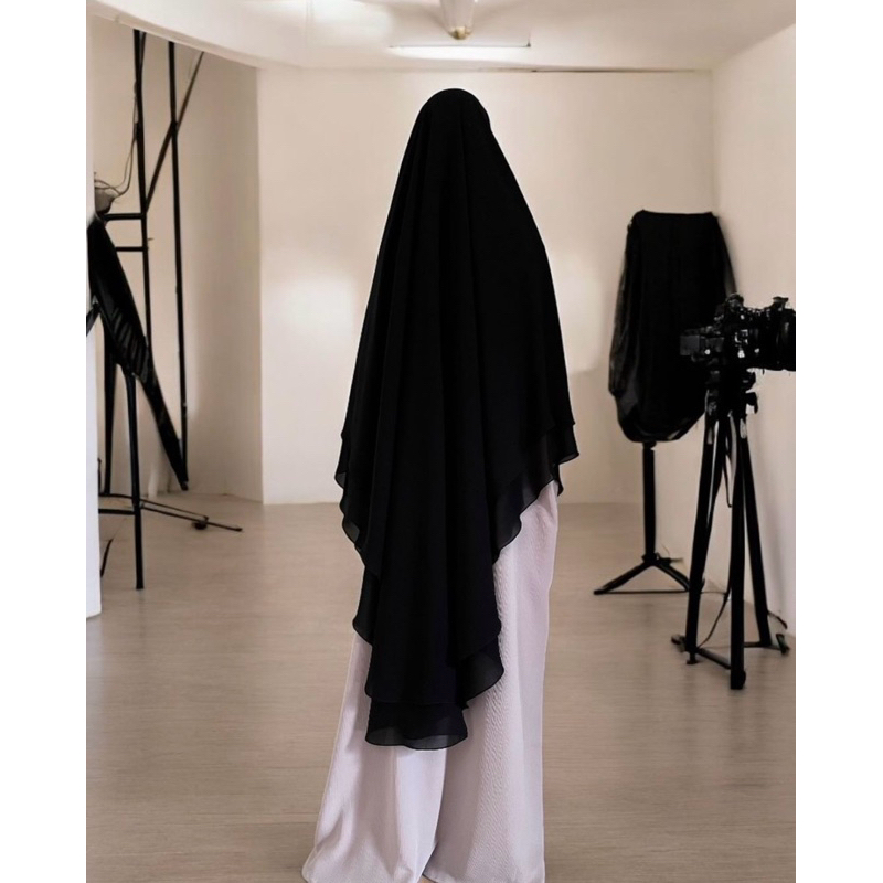 AISHMADINA ABAYA NUMMARAH KHIMAR DOUBLE LAYER