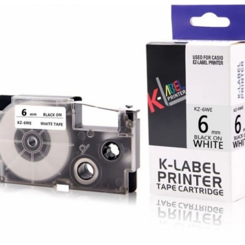 

K-LABEL Printer EZ Label 6MM Compatible Casio Refill Tape Cartridge