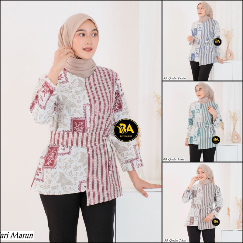 Atasan Baju Batik Wanita Modern Blouse Batik Model Kimono Terbaru