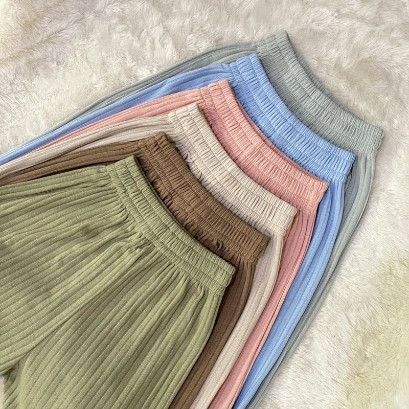 KULOT KNIT PANTS RAJUT HIGHWAIST IMPORT PREMIUM JUMBO TERBARU