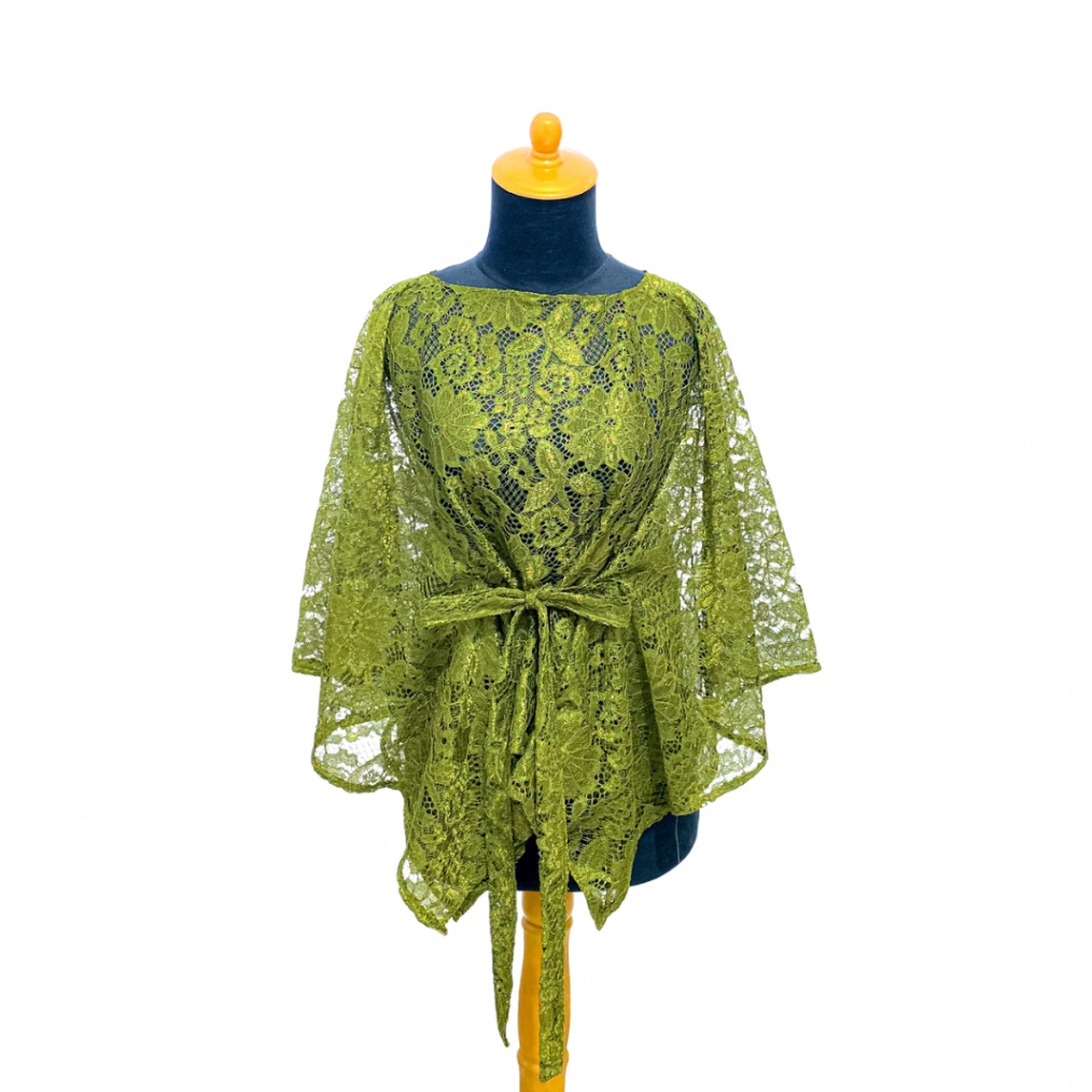 TERBARU OUTER BRUKAT CAPE KONDANGAN PESTA CARDIGAN BROKAT KERUT DEPAN CROP BAJU PISAHAN BROKLAT SERA