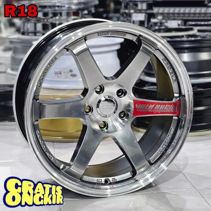 BONUS PENTIL velg mobil racing R18 TE37 SL velg mobil ring 18 velg racing mobil import termurah berk
