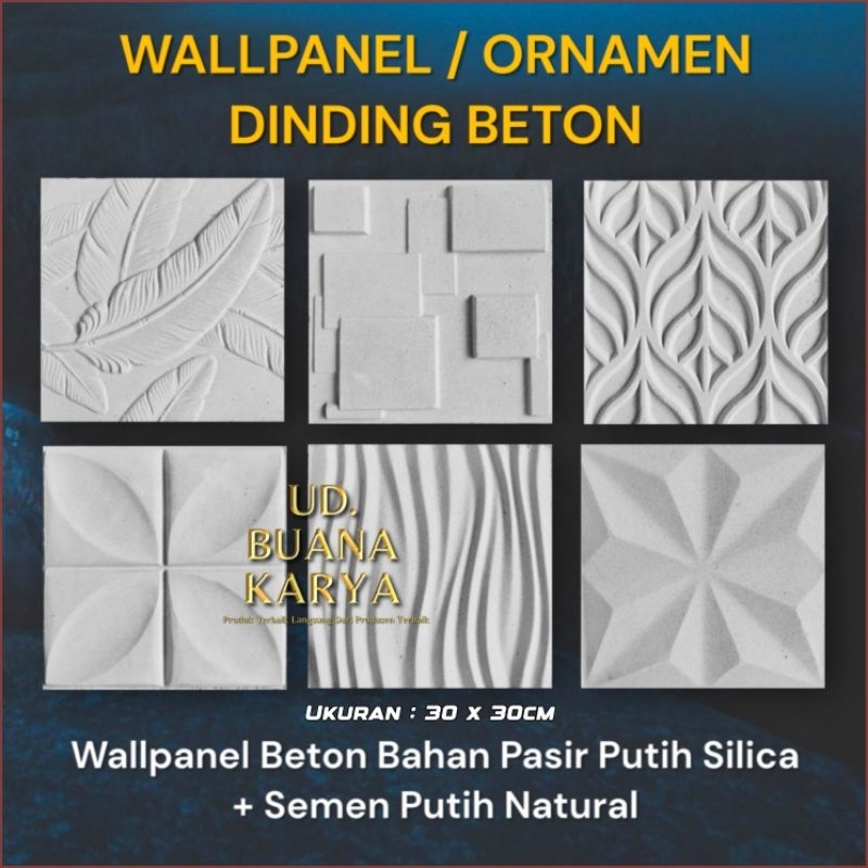 Wallpanel dinding 3D Beton | Ornamen Dinding | Hiasan Dinding