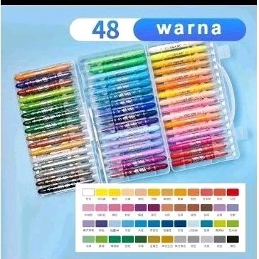 

READY Crayon Grasp ukuran Sedang isi 48 warna silky crayon mewarnai