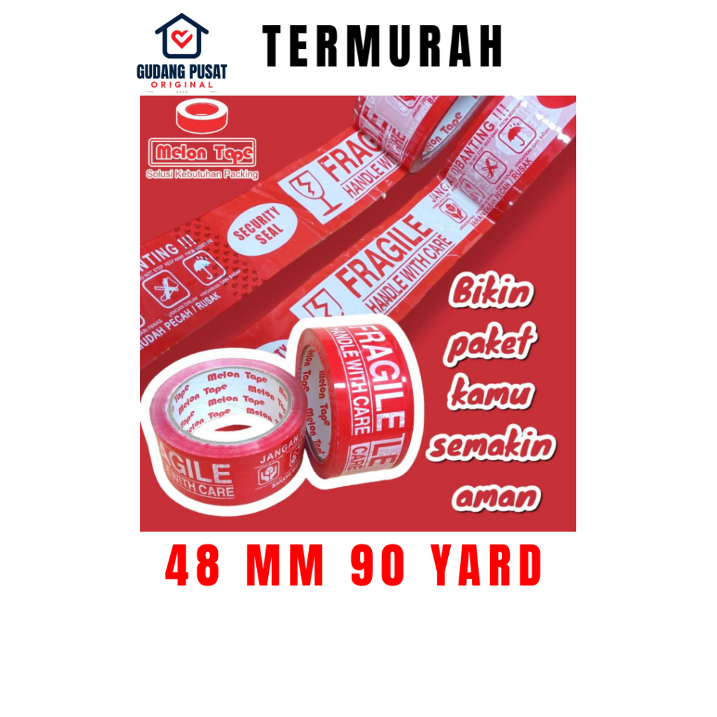 

Lakban Fragile Murah 48 mm x 90 yard