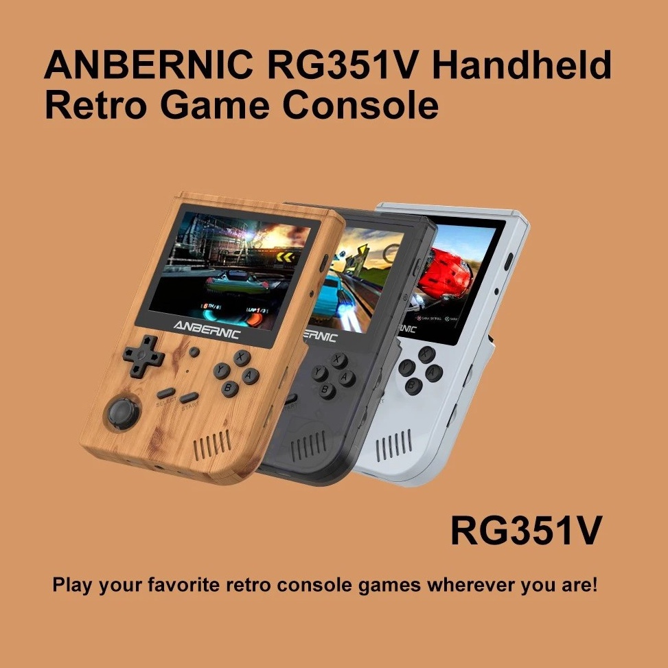 KODE N1M4 ANBERNIC RG351V  Emulator Retro Game Console 64GB 35inch IPS Screen  Game Retro Desain Gam