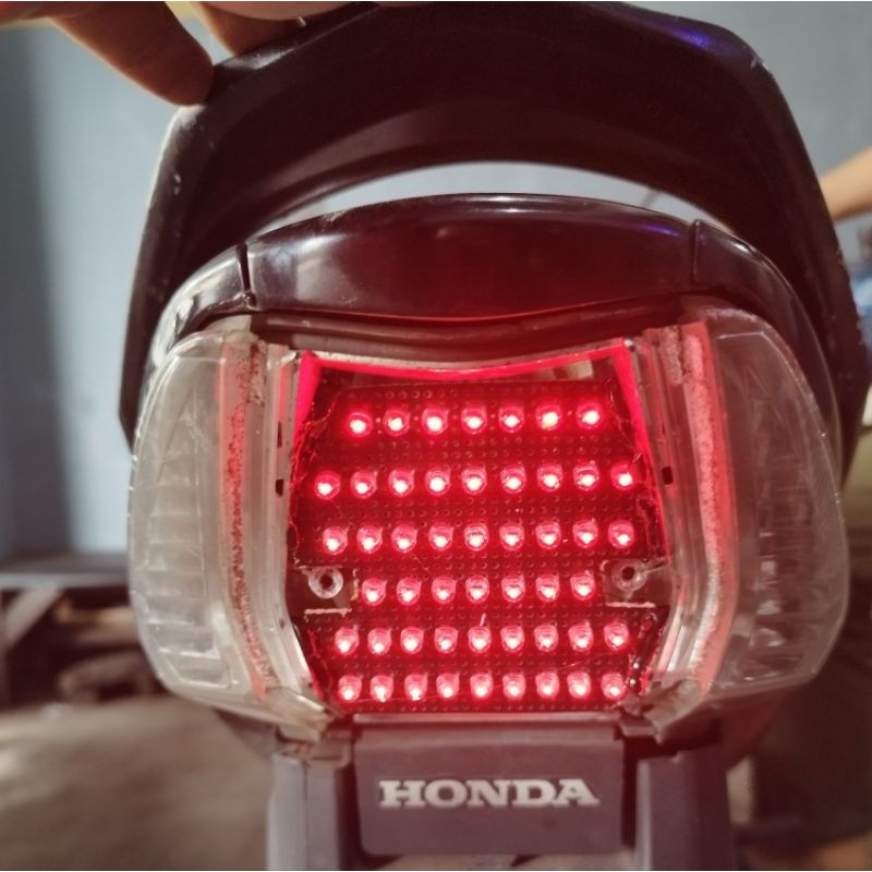 led running supra x 125 lampu rem supra x