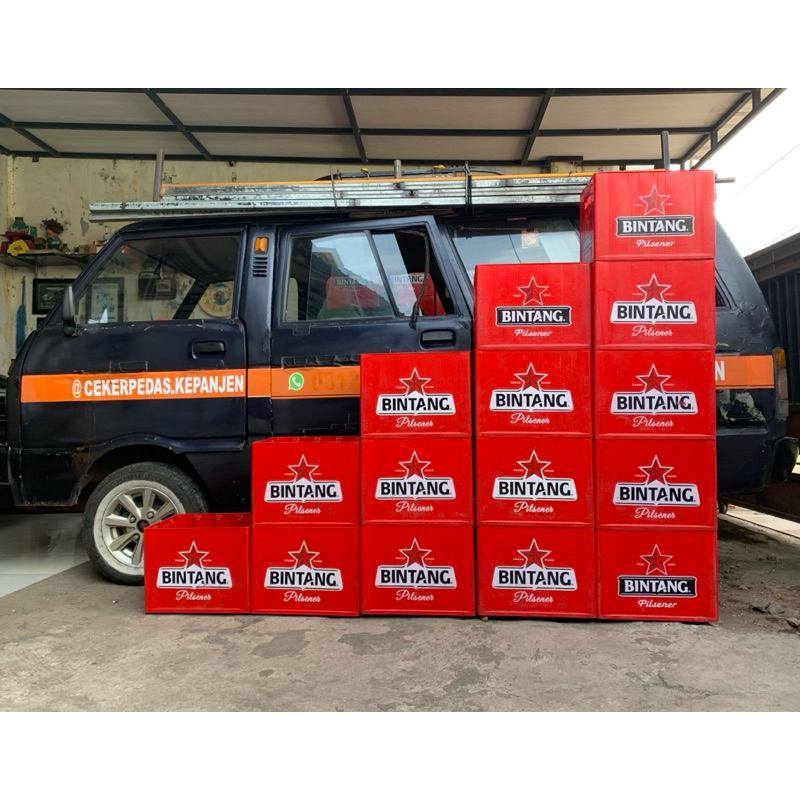 krat minuman bir (merah)