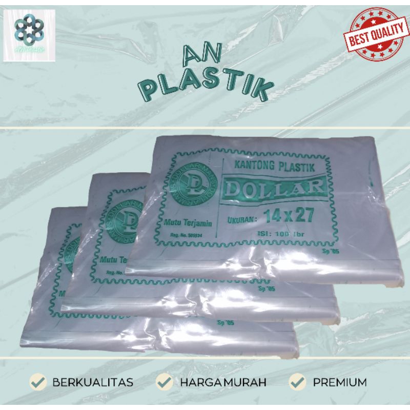 PLASTIK DOLLAR UKURAN 14 X 27