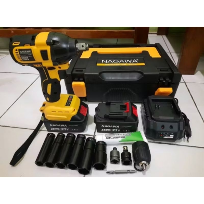 Impact Wrench Nagawa (paket lengkap)