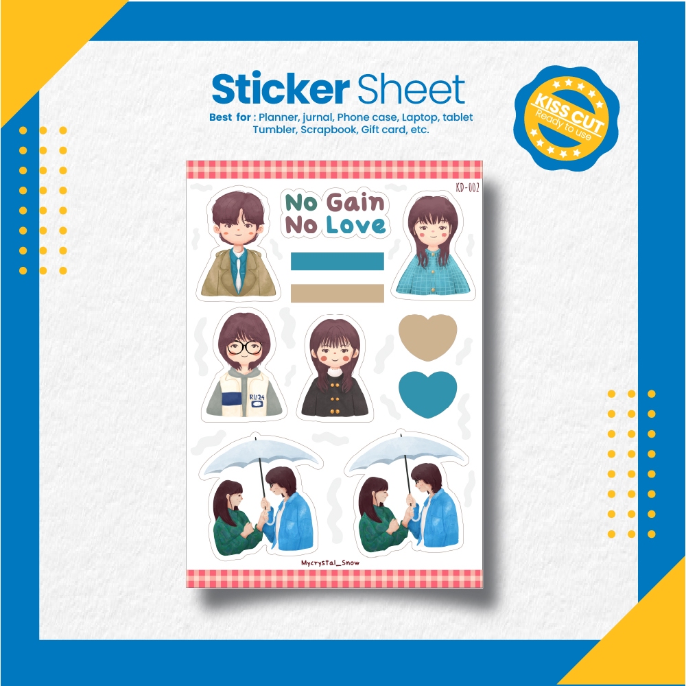 

KDrama No Gain No Love Sticker Sheet [KD-004]