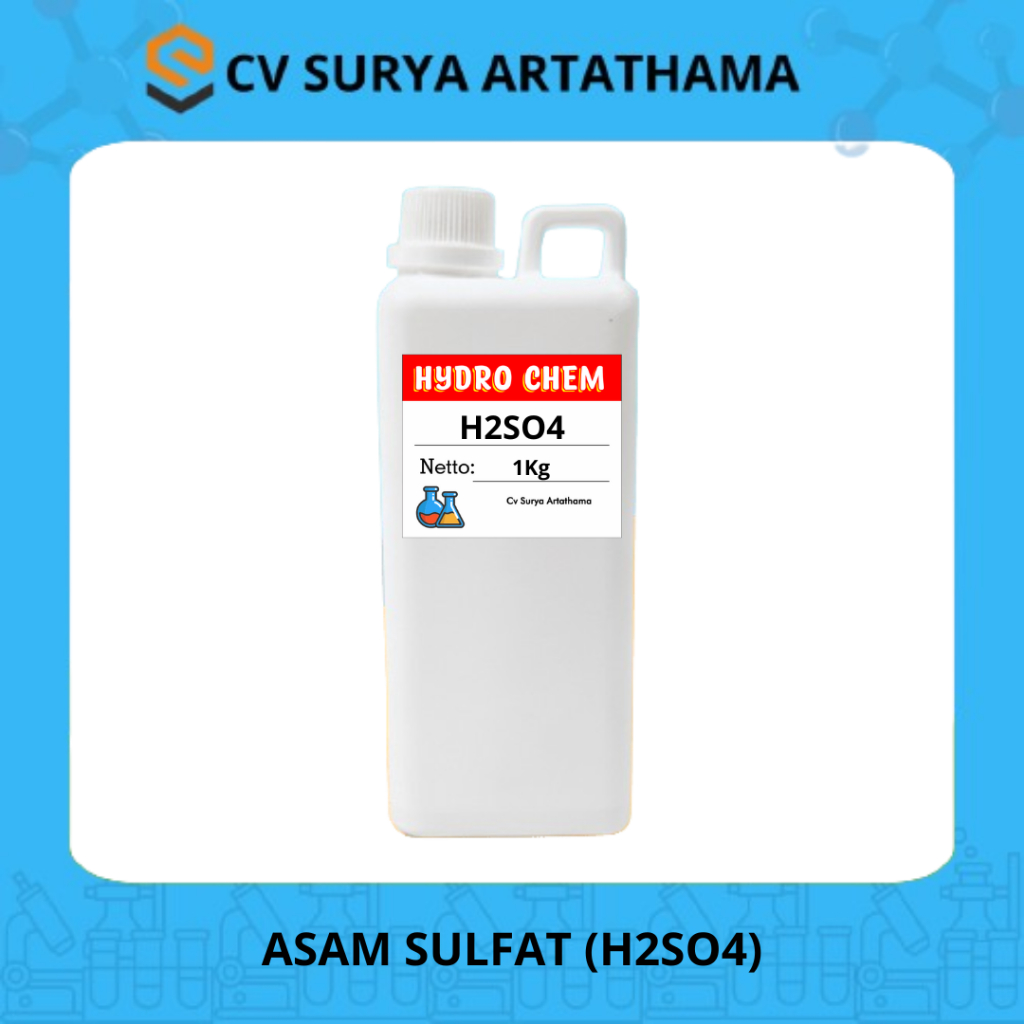 Asam Sulfat 1kg / H2SO4 98% / Sulphuric Acid / Asam Sulpahte Murah