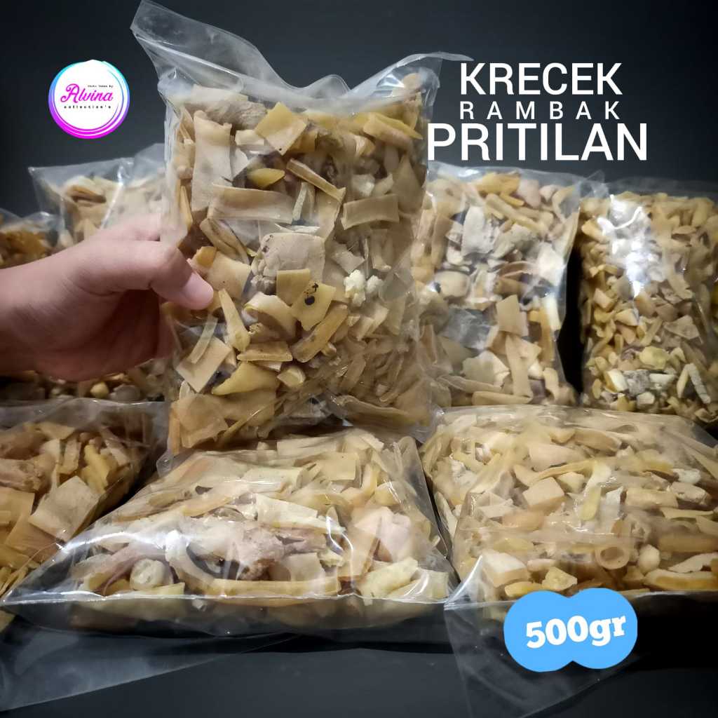 

Kerupuk Krecek Rambak Sapi ROHMAT Siap Goreng Berat 500gr PRITILAN