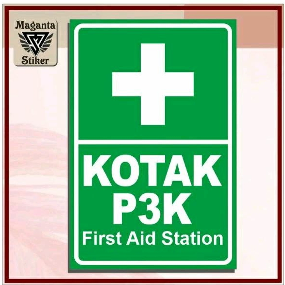 

Stiker kotak P3K stiker kesehatan