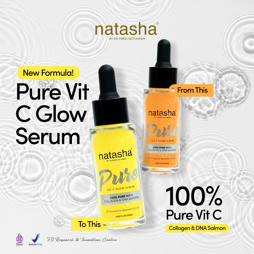 Natasha Pure Vitamin C /Glowing Serum/Serum Natasha/Serum Vit C Natasha/Skincare Natasha