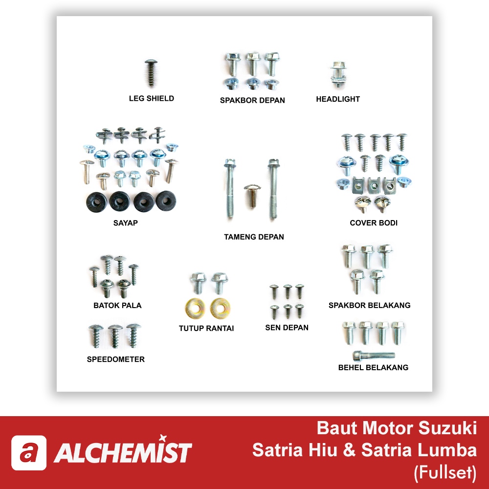 Baut Satria Lumba / Baut Satria Hiu / Baut Suzuki Satria Lumba Hiu Fullset