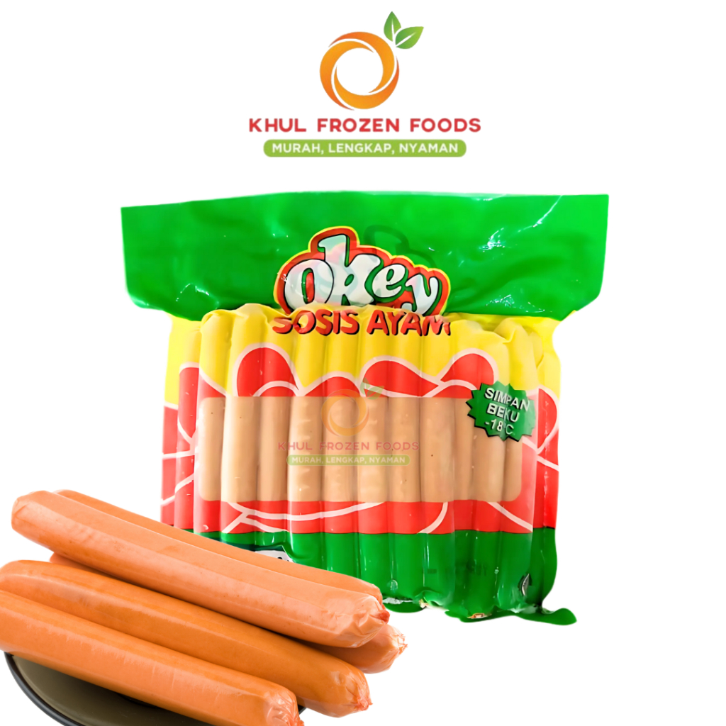 

Okey Sosis Ayam 1Kg/ Sosis ayam/ Okey/ Sosis goreng/ Sosis frozen