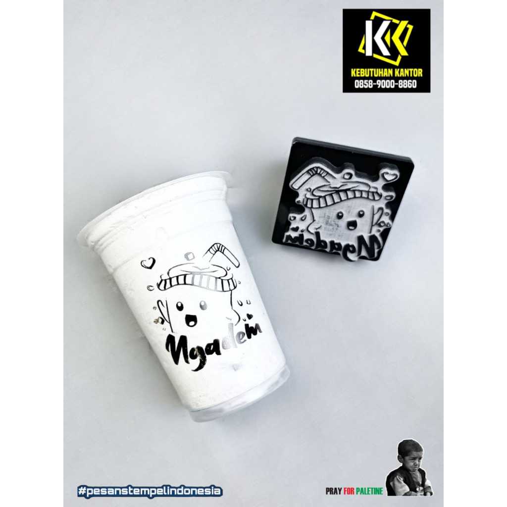 

Jual Stempel Cup Tinta Anti Luntur Ukuran 6 cm Bisa Custom Desain
