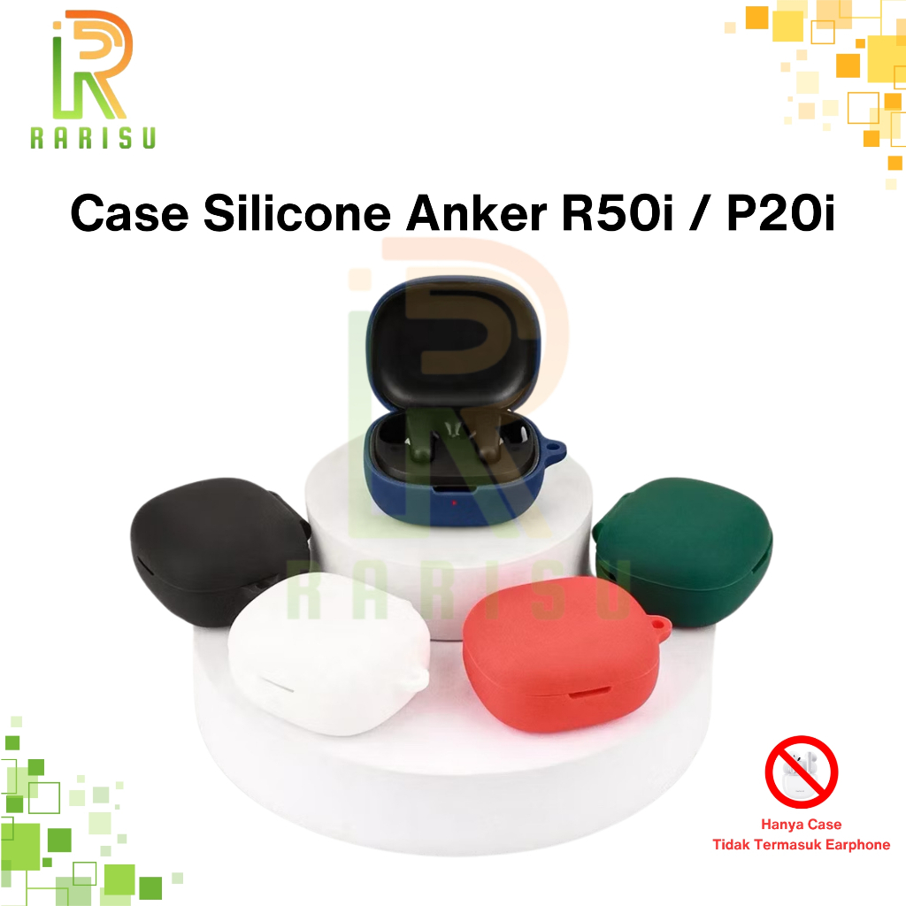Case Casing Cover Silicone Protective Anker Soundcore R50i A3949 / Anker Soundcore P20i + Carabiner 