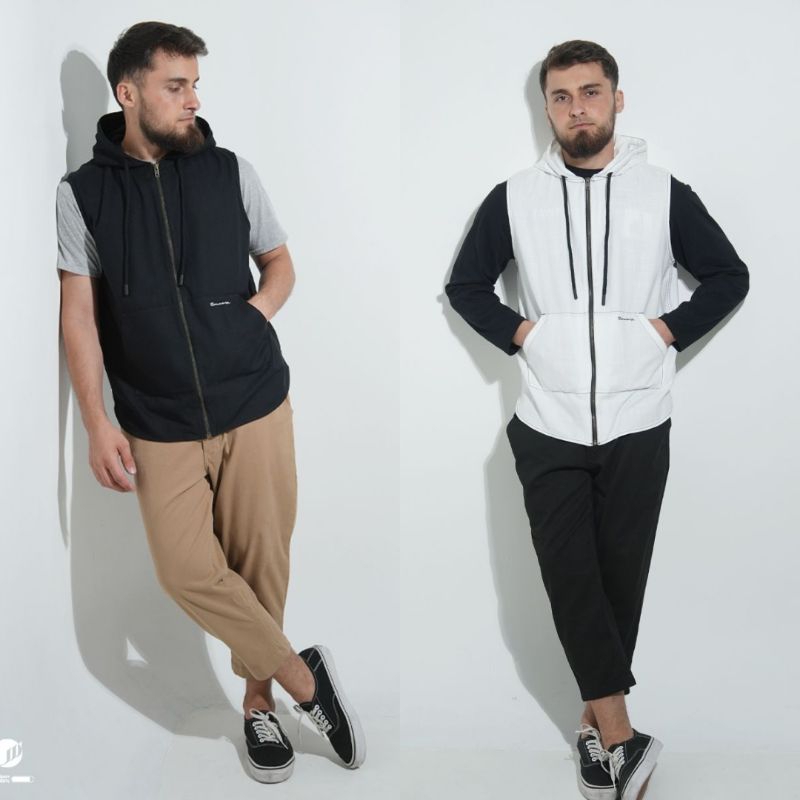Samase Rompi Hoodie Full Zipper S035 Rompi Casual Rompi Sholat