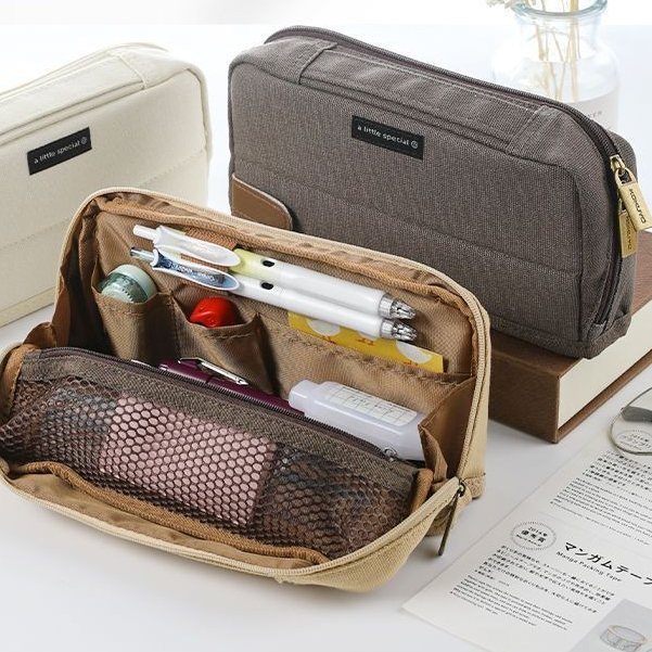 

KOKUYO Kotak Pensil Kapasitas Besar Murni Baru Satu Meter Kotak Pensil Kanvas Siswa SMP Retro Seder