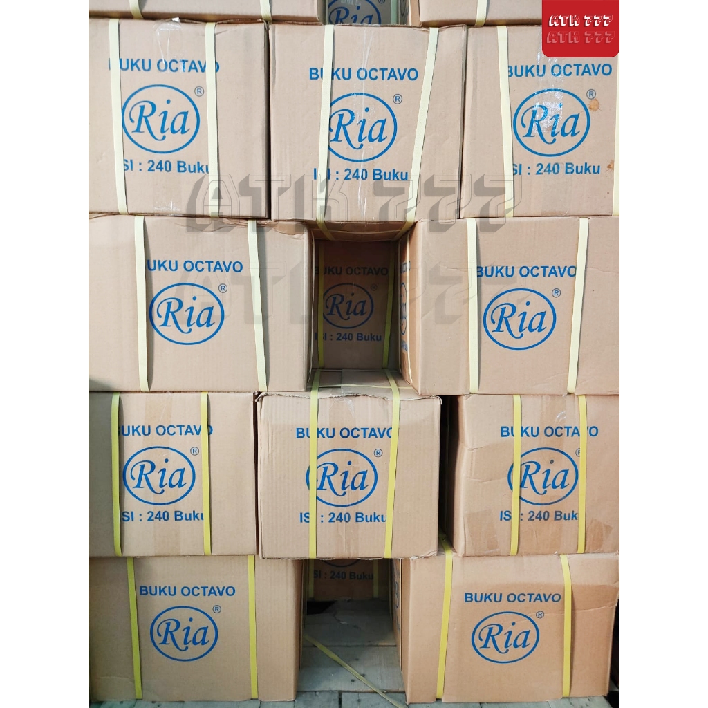 

1 KARTON BUKU OCTAVO RIA 200 /EXPEDISI RIA 1DUS / KARTON ISI 16 PACK