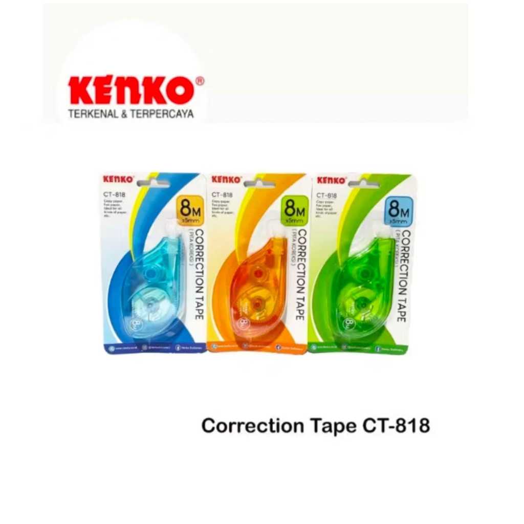 

KENKO CORRECTION TAPE CT-818 (8MX5MM) HARGA PER PCS WARNA RANDOM