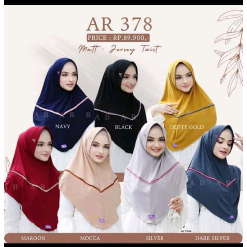 Ar 378 hijab bergo variasi list by Arrafi ori