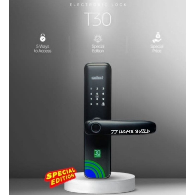 Smart Lock Dekson EL T30 / Kunci Digital Dekkson EL T30 Hitam Smart Door Lock