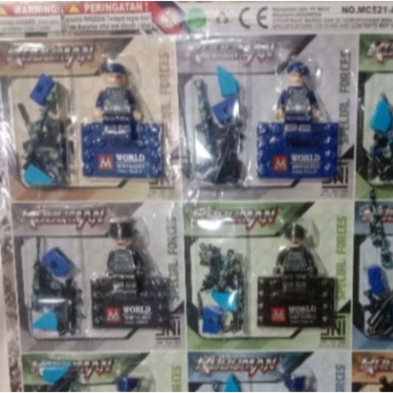 Mainan roboman tentara-blok mini figure tentara set komplit
