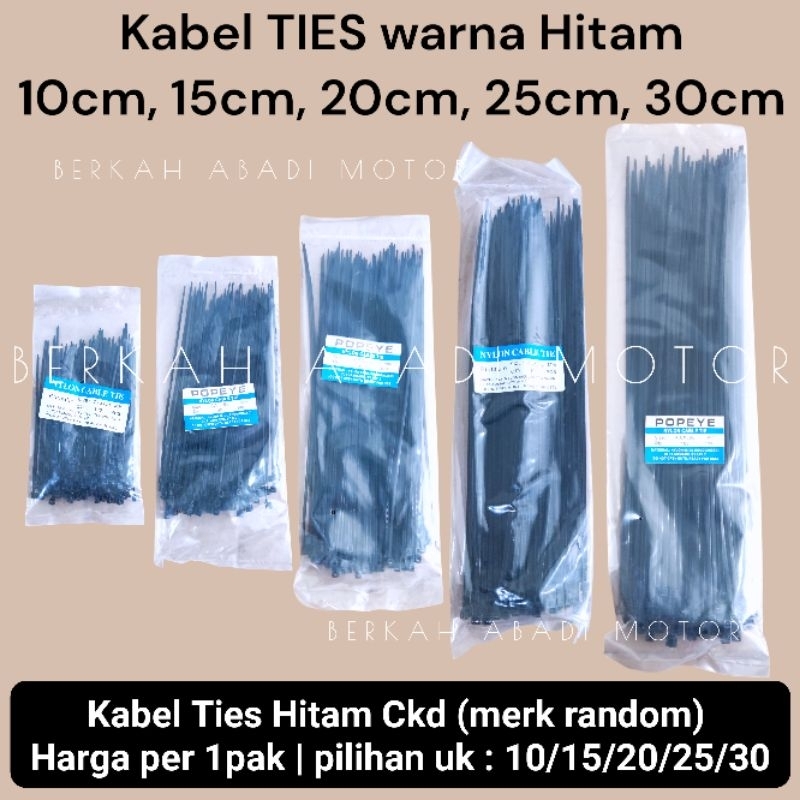 

Kabel Ties nylon 10 15 20 25 30 cm HITAM CkD | Tali Tis Rek Pengikat Rifet Ripet Sungut Nilon Murah