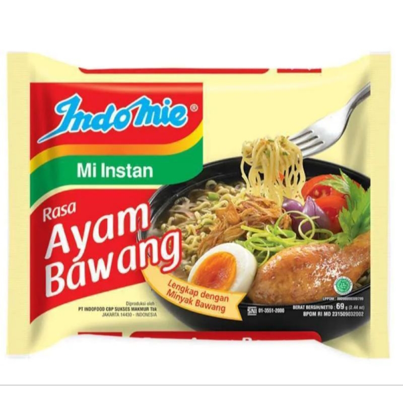 

Indomie Ayam Bawang Mie Instan 69 g [ 1 Pcs ]