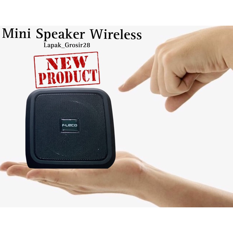 Speaker Mini Wireless Fleco Tipe F-417B Warna Hitam