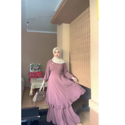 Gamis Malaysia Busui Anggun / Ceruty Babydoll /simple aestatic