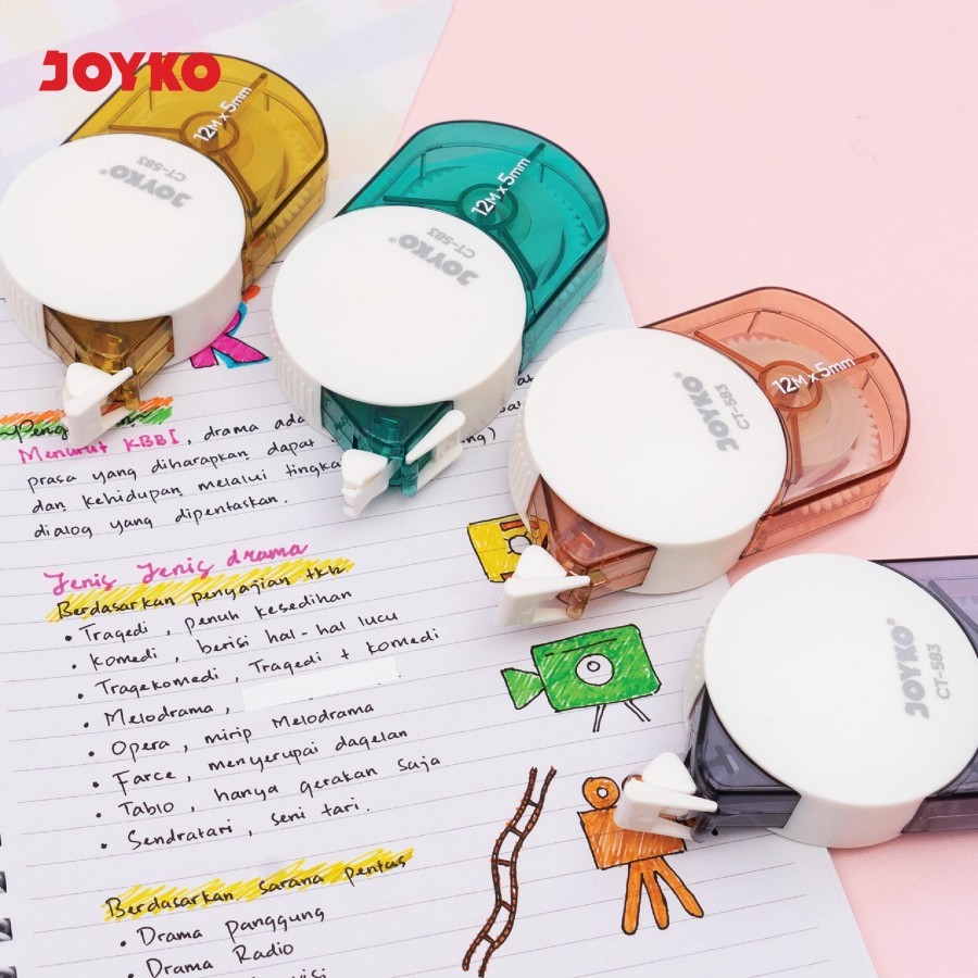 

Tip Ex Correction Pen Joyko CT-583 Tahan Pecah Original (1 PCS) / Correction Tape Pita Koreksi Joyko CT-583 Strong / Tip Ex Pita Fancy Serbaguna