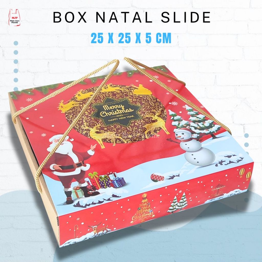 

Box Natal 25x25x5 cm Box Natal 4 Toples 250gr Box Brownies Natal Slide Box Christmas Eflute