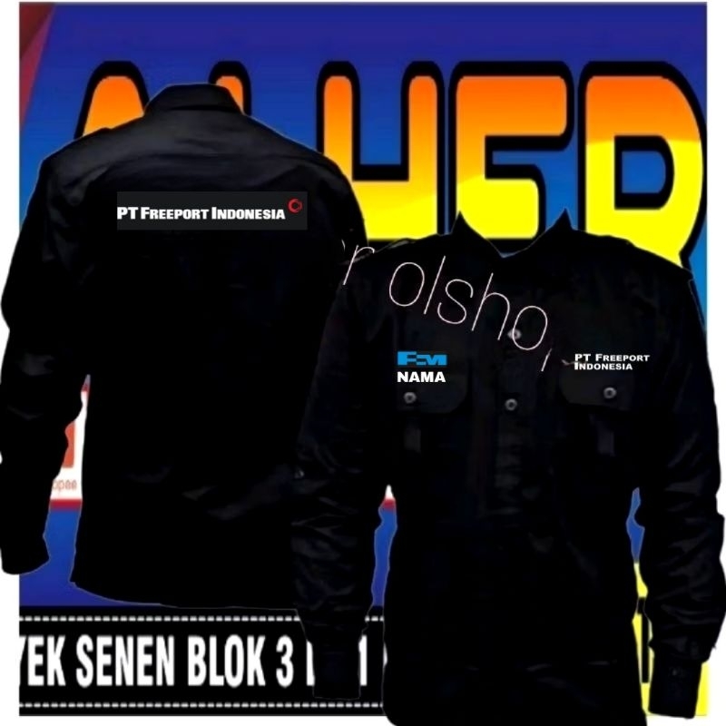 Kemeja Freeport baju Freeport seragam Freeport Pdh Freeport kemeja PT Freeport baju PT Freeport sera
