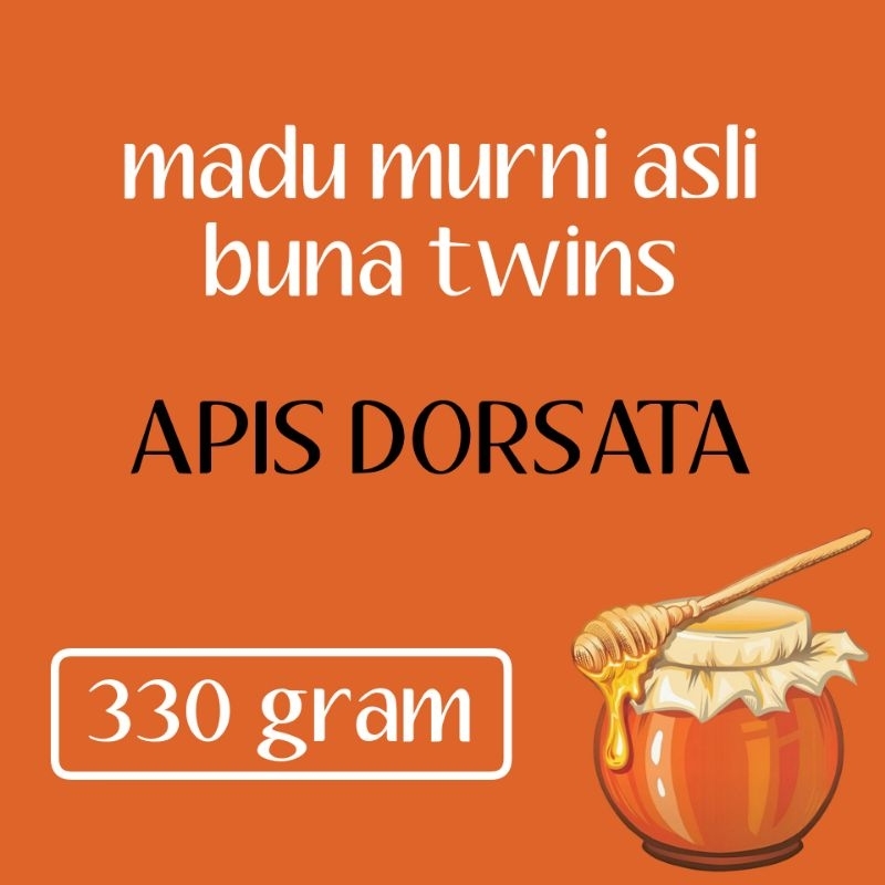 

madu apis dorsata 330 gram asli murni buna twins