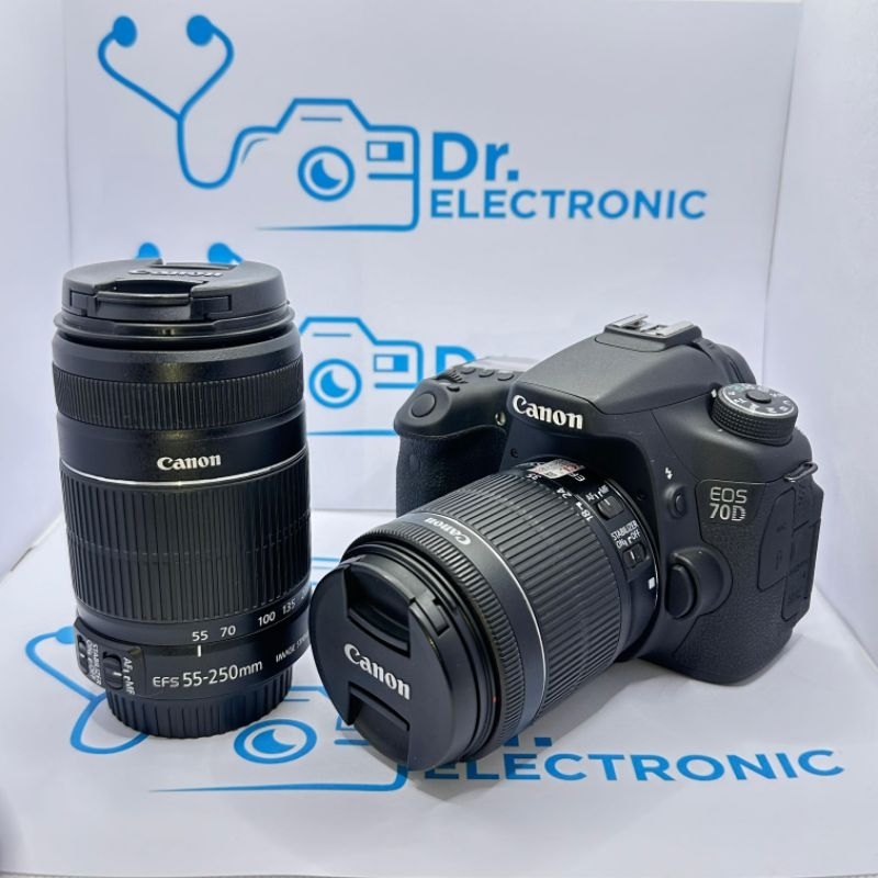 Kamera DSLR Canon EOS 70D + KIT 18-55mm IS STM WiFi Like NEW Second Baru bukan 60d 80d 6d 77d 750d