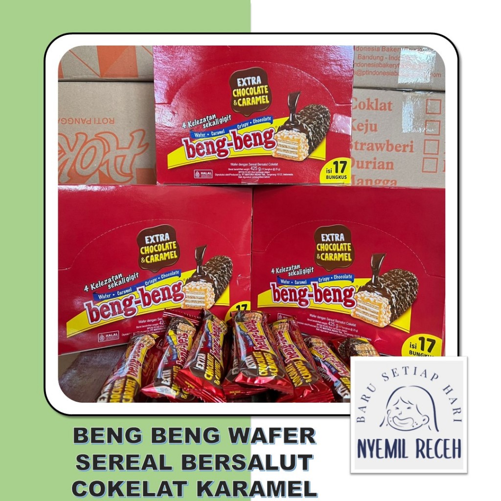 

Beng Beng Wafer Sereal Bersalut Cokelat Karamel Isi 17pcs x 25gr