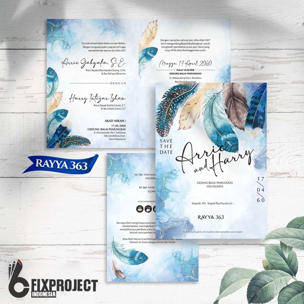 UNDANGAN PERNIKAHAN RAYYA 363 | CETAK UNDANGAN MURAH | RAYYA