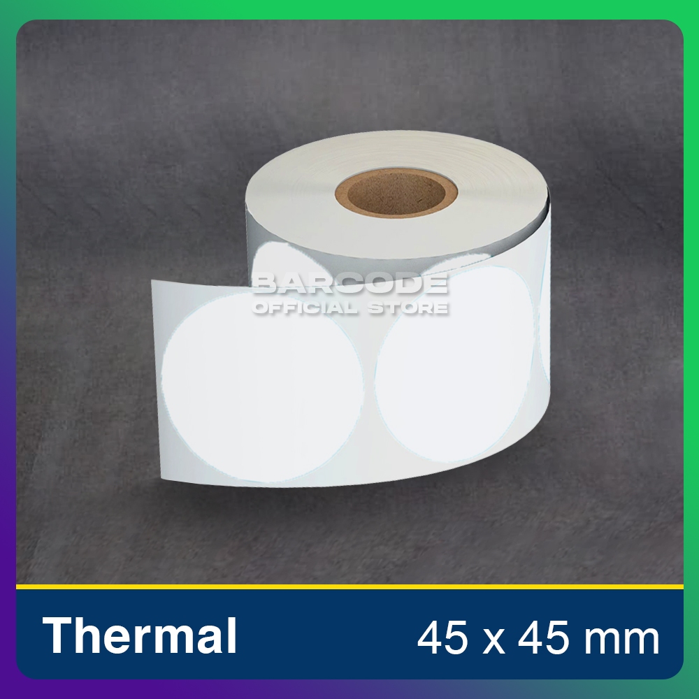 

Label Thermal 45x45 Kertas Sticker Bulat 45 x 45 Stiker Warna Putih 45x45mm White 1 Line 200 Pcs