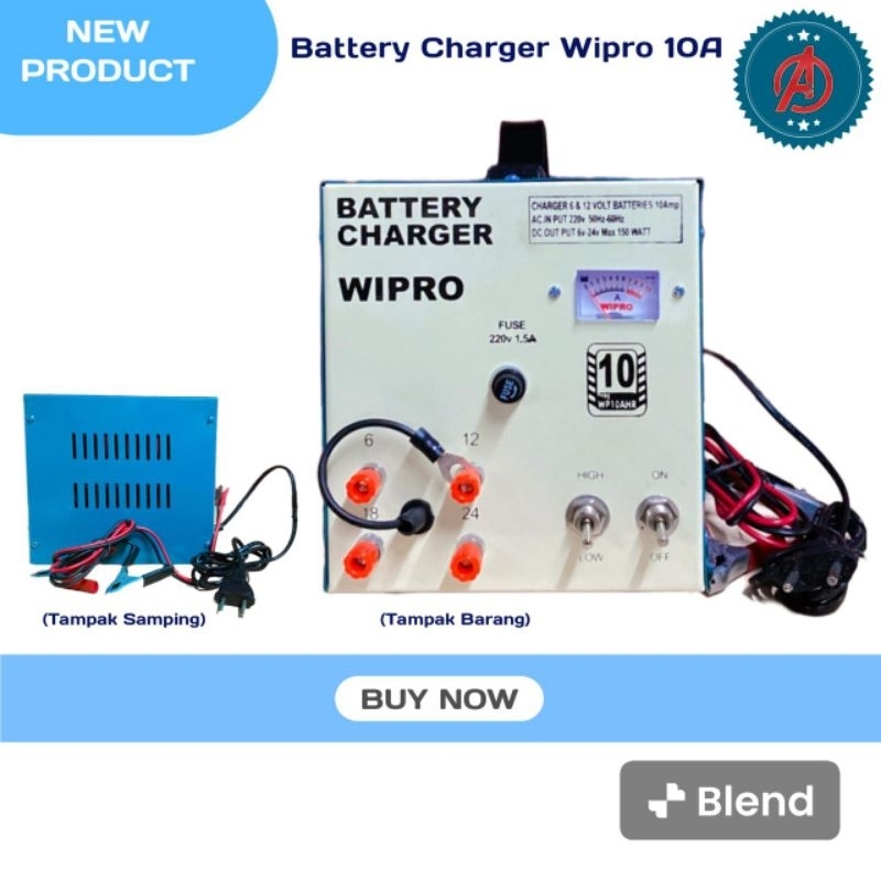 Battery Charger Wipro WP 10 AHR / Charger Aki Wipro 10A