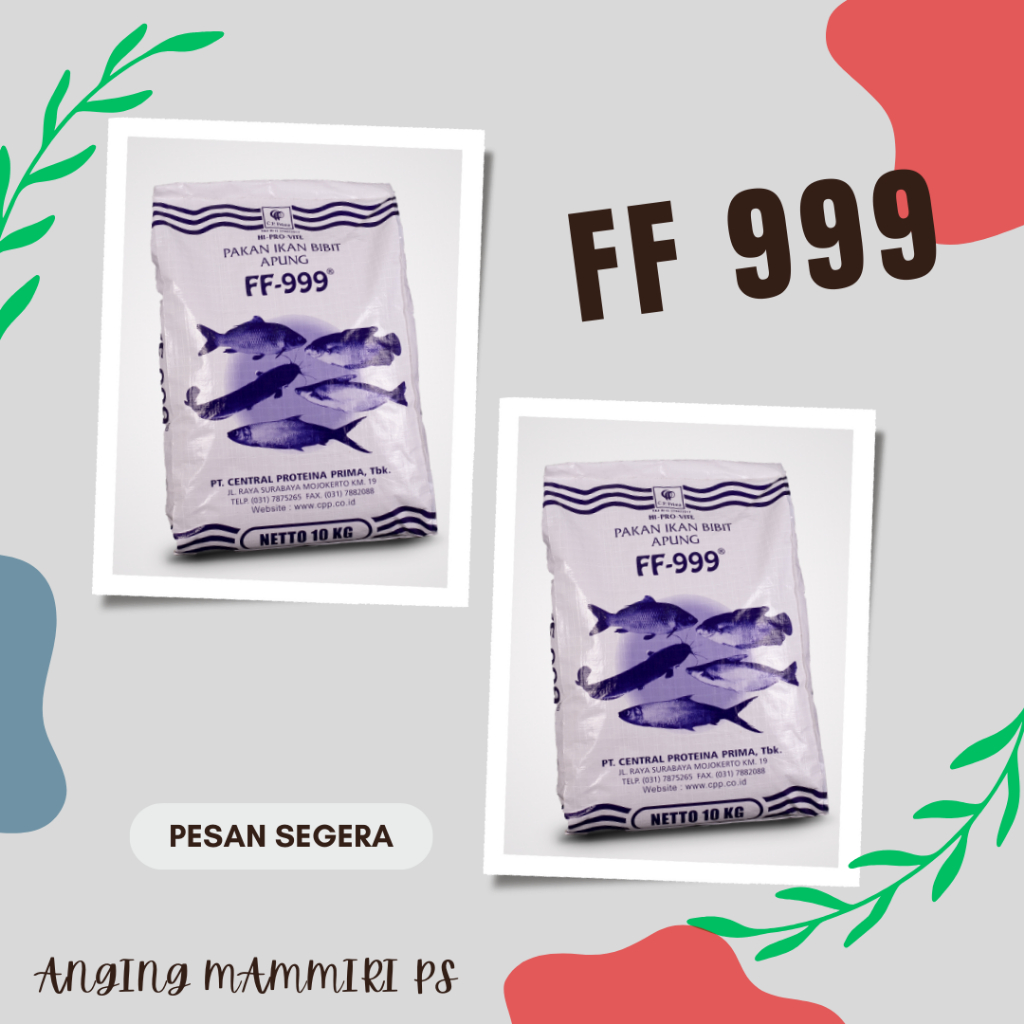 FF 999 - 400 GRAM (Pelet atau Pakan Ikan)