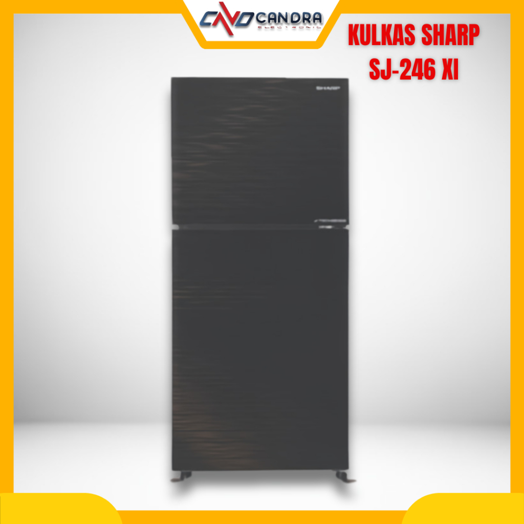 Kulkas JTECH INVERTER GLASSDOOR 2 pintu SHARP SJ 246XIMK/Lemari es 2 pintu sharp
