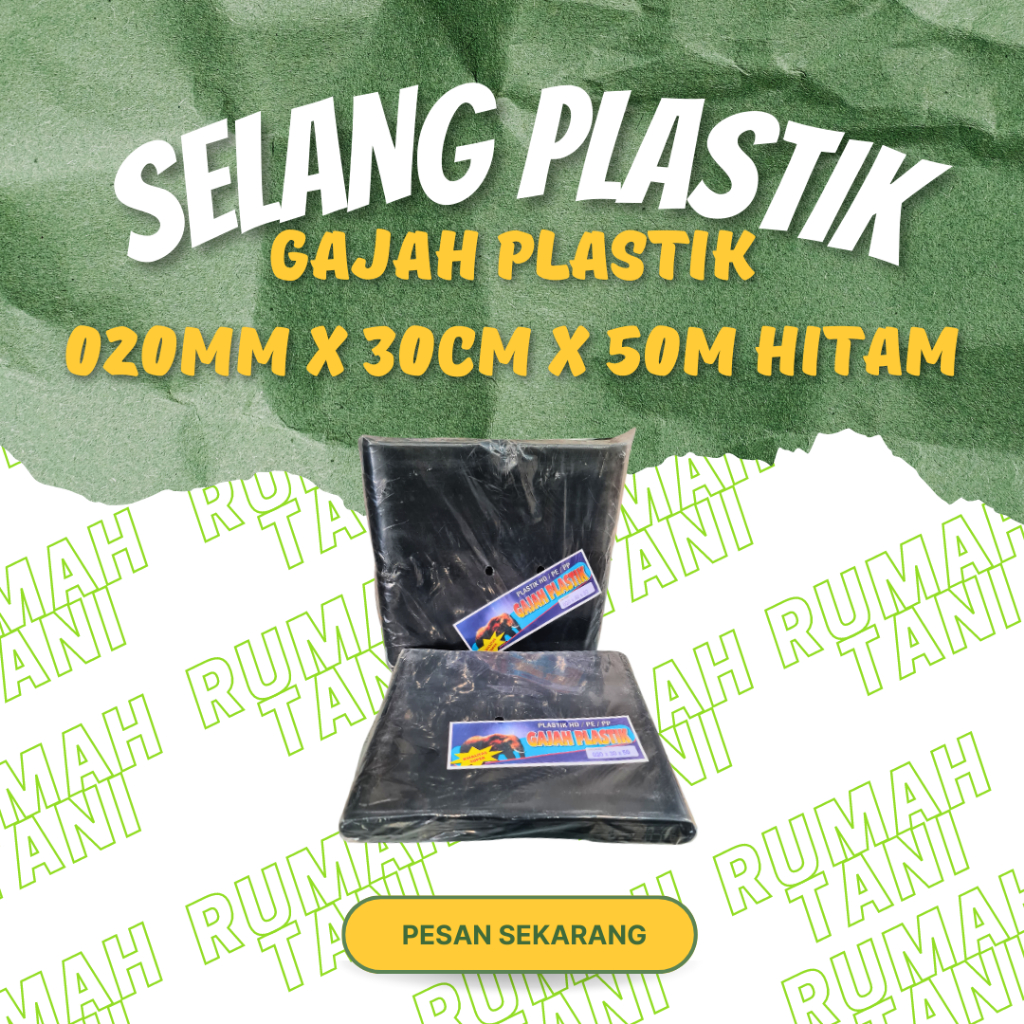 selang plastik pertanian gajah 020mmx30cmx50m warna hitam selang plastik sawah