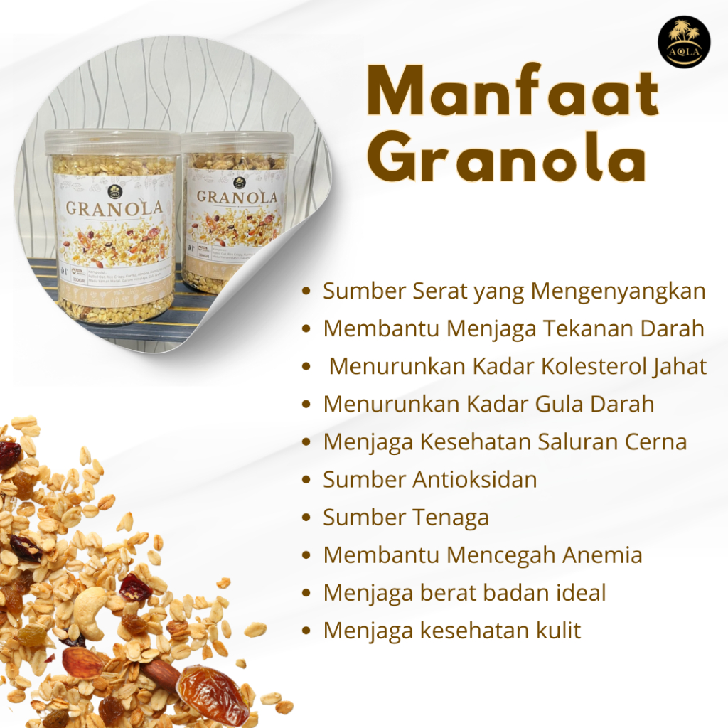 

QH CEMILAN SEREAL SEHAT KURMA GRANOLA KISMIS KACANG ALMOND