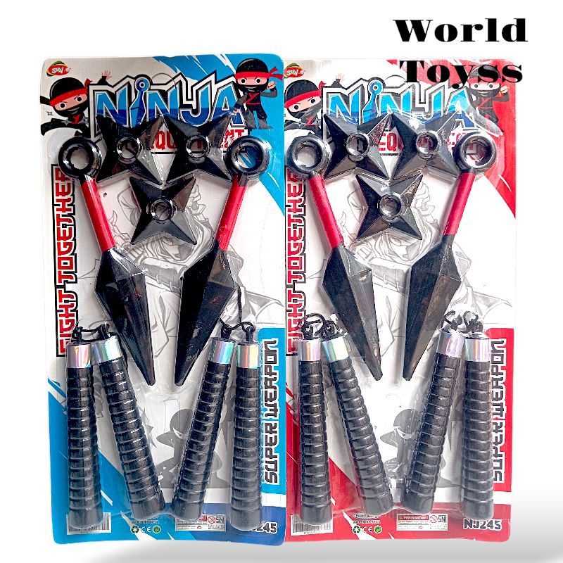 Mainan Kunai Ninja Naruto Anime / Mainan senjata Naruto Suriken Set lengkap