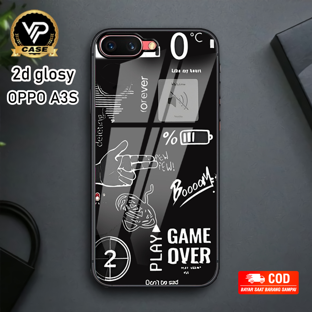 [VVIPCASE] Hardcase 2d Glossy Oppo A3s A1k F5 F7 Realme C1 C2 Case Hp Glossy Casing Hp Mengkilat Har