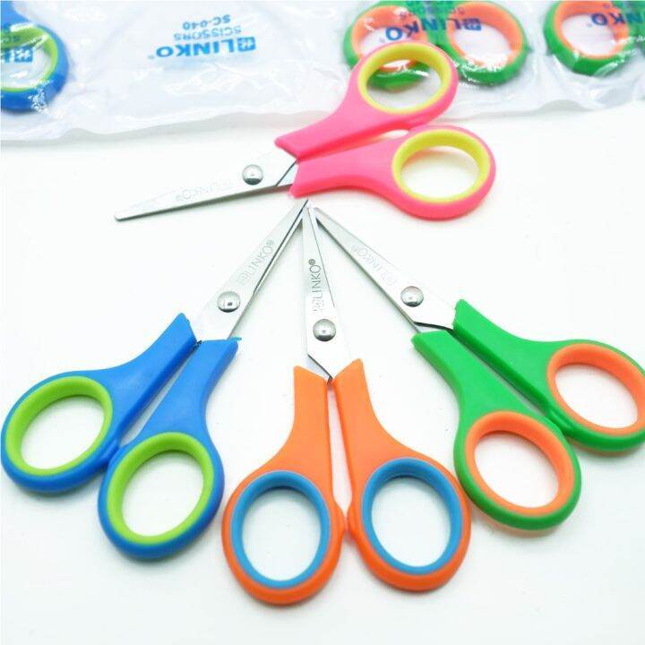 

GUNTING KERTAS Kecil Warna Kombinasi 12CM Gunting Stainless Pemotong Serbaguna | Time